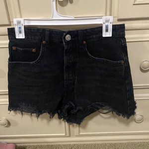Black denim Zara jean shorts